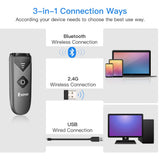 EY-015 Mini Barcode USB Wired/Bluetooth/ 2.4G Wireless 1D 2D Scanner QR PDF417 EAN13 Data Matrix Bar code Reader