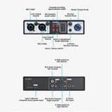 2-in 2-out Mixer Mixing Console Track Separation External Sound Card Recording Driver Microphone Equipment