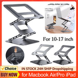 3 Layer Laptop Holder Stand 360 Adjustable Foldable Coog Bracket Support Aluminum Alloy Anti Slip for 11-17 Inch Notebook
