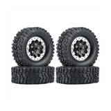 4Pcs Metal Beadlock Hub Wheel Rim and Rubber Tire for C14 C24 B14 B24 B36 MN D90 MN99S RC Car Upgrade Parts,3
