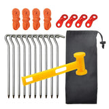 10x Pegs Stakes Lawn Ground Pin Camping Tent Nails Stake