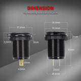Quick 3.0 Dual USB Charger Socket Waterprooluminum Power Outlet Fast Charge with LED Voltmeter for 12V/24V Car Boat
