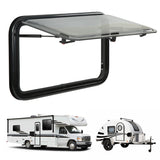 Camper 70 Degrees Opening Waterproof 730x430mm RV Push Out Window with Screen Sunshade for Trailers Motorhomes