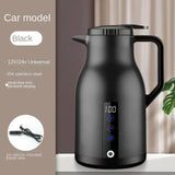 12V/24V Car Smart Mug with Temperature Control Stainless Electric Water Cup Kettle Coffee Milk Heated Vehicle Supplies