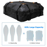 Waterproof Car Roof Cargo Carrier Universal Lage Storage Cube Bag for Travel Camping with Anti-slip Mat