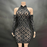 Summer Fashion Elegant Bling Gold Off Shoulder Evening Sequin Ball Dress Party