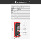 HT123 Smart Digital Auto Range NCV Multimeter 2000 Counts True RMS Measuring AC/DC Voltage Resistance Tester