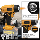 Electric with 4 Nozzles Heat Shrink Wrapping Cordless Handheld Hot Air Gun for /Milwaukee Battery (No Battery)