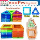 Magnetic Building Blocks Big and Mini Size DIY Magnets Kids Designer Construction Set Gifts for Children Toys
