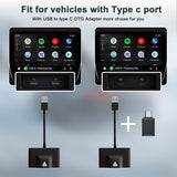 Plug And Play Wired To Wireless Adapter For Android 2.4G&5G WiFi Auto Pairing OTA Upgrade