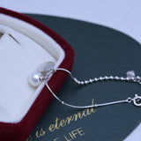 Women's Fashion Simple Silver Pearl Bracelet