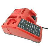 For Milwaukee 10.8-18V Charger M12 M18 Power Tool Li-ion Battery Dual Charging Port EU AU US UK Plug Multi-Voltage