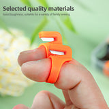 12 Pieces Finger Knife Ring Plastic Embroidery Quilting Thread Cutter Thimble Sewing Accessories Handcraft DIY Tool with Blade