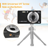 4K U-ltra H-D 56MP Portable Digital Camera 2.7-inch TFT Screen 20X Zoom Anti-shaking with 2pcs Batteries for Kids Teens Gift