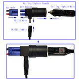 1Pcs Universal EC5 DC 5.5mm x 2.1mm Cigarette Lighter Female Socket Adaptor For 12V Car Battery Jump Start