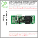 DC12/24V Brush Motor Driver Controller Forward Reverse Module 433Mhz Wireless Remote Control Board overcurren/Blocking Stop 1-8A