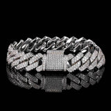 Zircon Encrypted Bar Hiphop Men's Bracelet