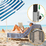 Beach Base, Stake with Design, Heavy Duty Metal Ground Grass Stands Patio Umbrella Holder Base
