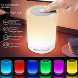USB Rechargeable LED Bluetooth Speaker Multicolor Night Light Electronics Portable Speakers  Home