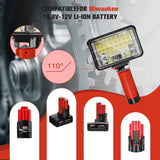 27W 6000LM LED Work Light Flashlight Spotlight Portable Outdoor Camping Electric Torch for Milwaukee 10.8V-12V Li-ion Battery