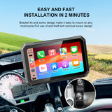 Motorcycle Navigator with Bulit-In Speaker 1000Nit Ips 7 Inch Toucreen Support Wireless Carplay Android Auto Dual Bluetooth