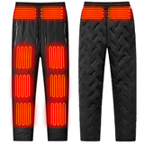 Thermal 3 Temperature Modes Waterproof Winter Unisex Electric Heated Trousers 10 Heating Zones Hiking Pants