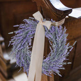 Lavender Front Door Artificial All Seasons Indoor Outdoor Floral Wreath For Wedding Party Home Wall Decor