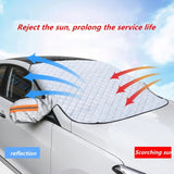 Winter Front Car Sunshade Ice Shiled Snow Cover Waterproof Outdoor Anti-Snow Windscreen Accessory Tool