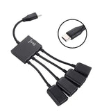 1 to 4 OTG Converter Cable Portable Data Transmission Practical Mini Charging Adapter
