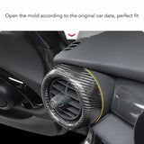 Carbon Fiber Dashboard Air Vent  Decoration Cover Trim F55 F56 F57 2014 2015 2016 2017 2018 2019 2020 2021