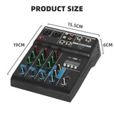 A4 Sound Mi Console Bluetooth USB Record Computer Playback 48V Phantom Power Delay Repaeat Effect 4 Channels DJ Audio Mixer