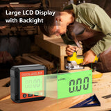 Digital Meter Electronic Protractor Incometer With Magnetic Base LCD Precision Level Box Angle Finder Gauge