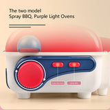 Children BBQ Grill Kitchen Mini Electric Barbecue Game Simulation Food Set Music Light Pretend Play Toys For Kids