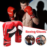 Bo Men Women Kids PU Leather for MMA Kickbo Karate Muay Thai Martial Arts Punching Gloves Training Equipment