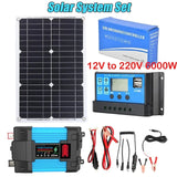 12V to 110/220V Panel System 18V 18W Solar Panel+30A Controller+4000W Modified Sine Wave Inverter Power Generation Kit