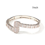 HT Cubic Zirconia Men's Bracelet Gold Plated Fashion Personality
