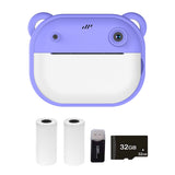 Y600 Kid Children 1080P Digital Camera Thermal Print 2.4Inch IPS Screen Photo Selfie Video Auto Focus Birthday Gift