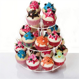 3 Tier Acrylic Stand,Rounded Cupcake Display Stand for Birthday, Baby Shower,Tea Party and Wedding Decor