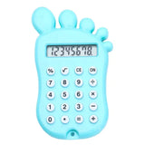 High-quality Material Corner Adorable Foot Shape Calculator with 8 Digit Lcd Screen Silicone for Kids