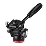 Andoer Compact Video Fluid Pan Tilt Head Panorama Ballhead Tripod Mount 1/4inch Screw 10kg Load Capacity with Handle