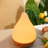 1pc Wood Grain Colorful Light Air Humidifier with Aromatherapy Diffuser
