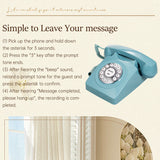 Retro Guest Book with Audio Message Record - Wedding Phone Customized with Voicemail, Ideal for Bridal Shower and Birthday Party