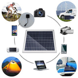 300W 18V Aluminum Monocrystalline Solar Panel - Dual USB Portable Generator for Phone, Laptop, Camper