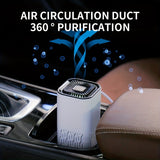 1pc Portable Car Air Purifier with USB Type-C, 3 Speeds, and Night Light