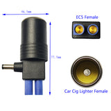 1Pcs Universal EC5 DC 5.5mm x 2.1mm Cigarette Lighter Female Socket Adaptor For 12V Car Battery Jump Start