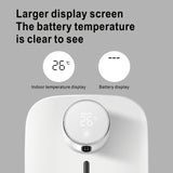 1pc USB Rechargeable Wall Mounted Automatic Soap Dispenser With Infrared Sensor And LED Display
