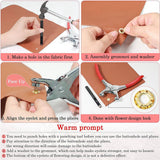 Pliers Kit, 1/4 Inch 6mm Grommet Tool Kit Metal Eyelets with Washers, Eyelet Grommets
