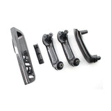 Car Carbon Grain Master Window Switch Control Panel Trim Bezel +3 Interior Door Grab Handle Set for VW Jetta Golf 4 1999-2004