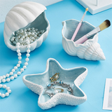 Ceramic Storage Desktop Ornaments Earrings Rings Bracelets Jewelry Display Plate Tray 12.5x7x6cm