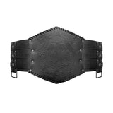 Faux Leather Armors Belt Knight Corsets Belt Embossed Viking Leather Wide Belt NEW